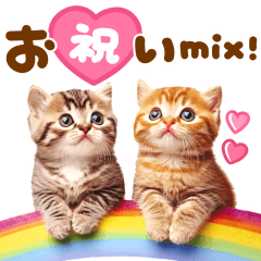 [LINEスタンプ] 季節のお祝い♡にゃんこの画像（メイン）