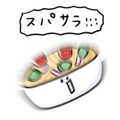 [LINEスタンプ] シンプル スパゲッティサラダ 日常会話