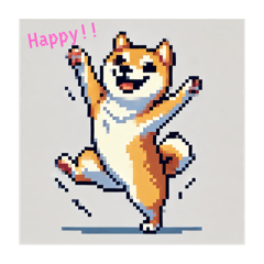 [LINEスタンプ] 【ドット絵】  柴犬スタンプ