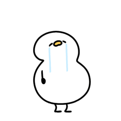 [LINEスタンプ] 悲しみに暮れるへんてこなアヒルの画像（メイン）