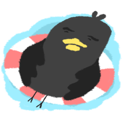 [LINEスタンプ] 今日もひねくれカラスのカロくんだよ