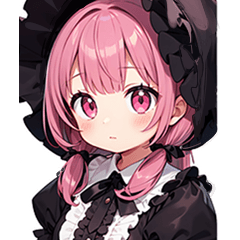 [LINEスタンプ] 普段使いできる黒メルヘン系女の子たち5