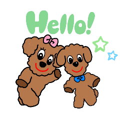 [LINEスタンプ] トイプーの、みっくんと、みきちゃん。