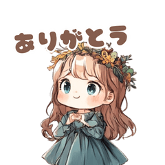 [LINEスタンプ] ふんわり可愛い！ホッと癒される花冠Girl