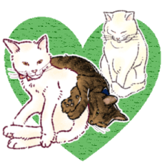 [LINEスタンプ] みどりさんちの猫さんたち