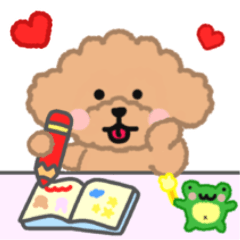 [LINEスタンプ] 子犬とカエルの暖かい日常