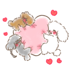 [LINEスタンプ] トイプードルのmelody♡chrome♡chiffon 2