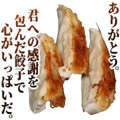 [LINEスタンプ] 猛烈に感謝する餃子