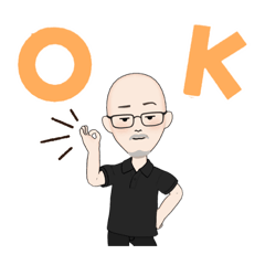 [LINEスタンプ] 陽気なハゲおじさん