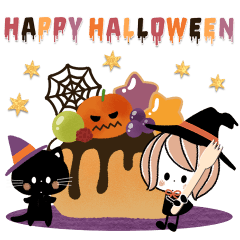 [LINEスタンプ] 背景が動く♡秋×ハロウィン♡くるりんボブ