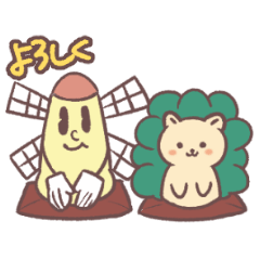 [LINEスタンプ] マップー＆みどりん（埼玉県松伏町PR）