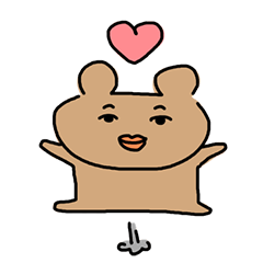 [LINEスタンプ] くちびる熊