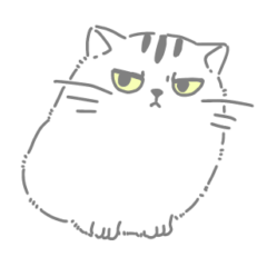 [LINEスタンプ] 毎日使える！ジト目の虚無猫ちゃん～社畜～