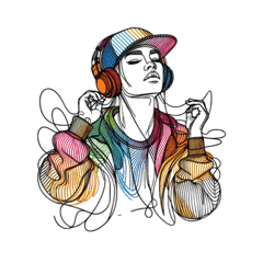 [LINEスタンプ] music / hip-hop