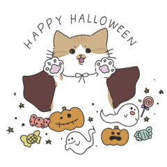 [LINEスタンプ] ぽっちゃり猫たちとハロウィンスタンプ