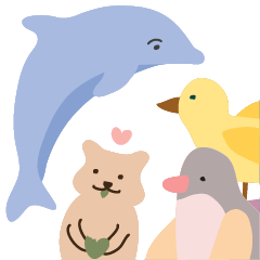 [LINEスタンプ] ペンギンクアッカワラビー鴨イルカ！