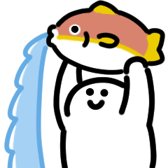 [LINEスタンプ] にっこりマンとお魚のスタンプ