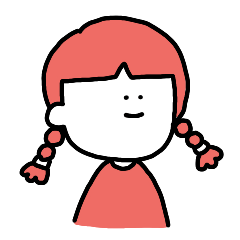 [LINEスタンプ] 三つ編みのシュールな顔した女の子