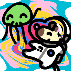 [LINEスタンプ] ねずみと宇宙人のスタンプ