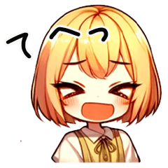 [LINEスタンプ] 女の子（ちびキャラ）毎日使えるスタンプ