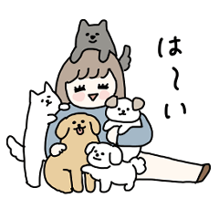 [LINEスタンプ] ノスタルジックピープル いぬの画像（メイン）