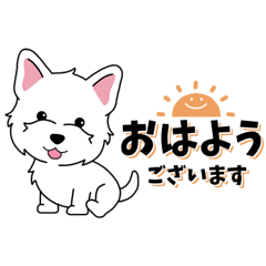 [LINEスタンプ] 背景動く‼犬スタンプ＃4『ウエスティー』