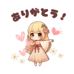 [LINEスタンプ] ブロンド妖精の日常スタンプ