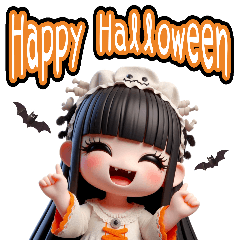 [LINEスタンプ] 可愛い女鬼❤️ハロウィンカウントダウンの画像（メイン）