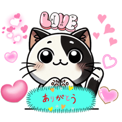 [LINEスタンプ] ハチねこちゃん