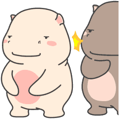 [LINEスタンプ] Lili ＆ Lito (カバのデュオ)