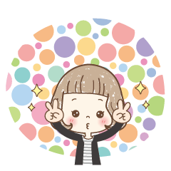 [LINEスタンプ] 大人可愛い♡女の子の[ カラフル♪ ］