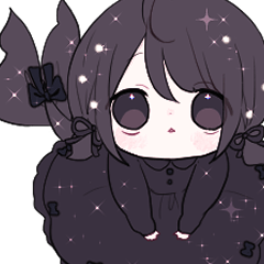 [LINEスタンプ] 黒いマーメイド