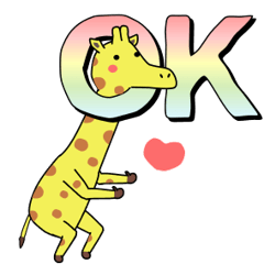 [LINEスタンプ] 百獣の王キリン