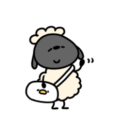 [LINEスタンプ] へんてこなひつじの待ち合わせの画像（メイン）