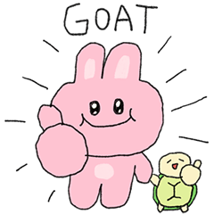 [LINEスタンプ] うさちゃんとかめくん