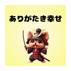 [LINEスタンプ] 3Dヨークシャテリア侍