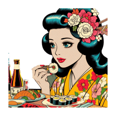 [LINEスタンプ] 昭和レトロな女性たち/