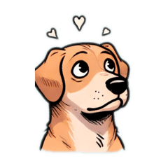 [LINEスタンプ] 色々な感情の犬