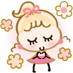 [LINEスタンプ] 愛されピンク♡ふんわりhappy