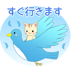 [LINEスタンプ] ちびにゃんこ14【待ち合わせ】