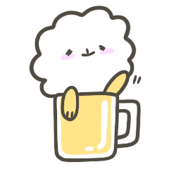 [LINEスタンプ] ゆるカワ ビール＋犬