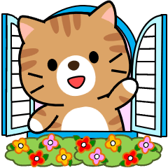 [LINEスタンプ] 飛び出す！茶トラ猫の日常スタンプ