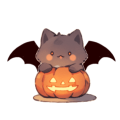 [LINEスタンプ] ハロウィン黒猫ちゃん