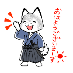 [LINEスタンプ] シベリアンのハスキーちゃん〜侍〜