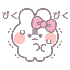 [LINEスタンプ] 仲良し！！友だち！！うさぎスタンプ7 ぴんく