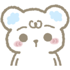 [LINEスタンプ] 日常対話のブルークラウドベア