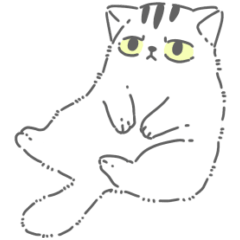 [LINEスタンプ] 待ち合わせをするジト目の虚無猫ちゃん