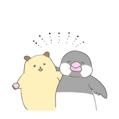 [LINEスタンプ] キンクマハムスターと文鳥のスタンプ