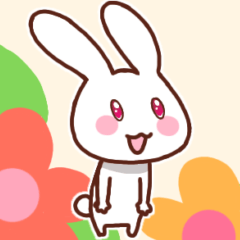 [LINEスタンプ] ちびしろウサギ4