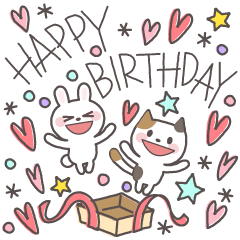 [LINEスタンプ] 飛び出す♡おめでとう♡お誕生日＆お祝い